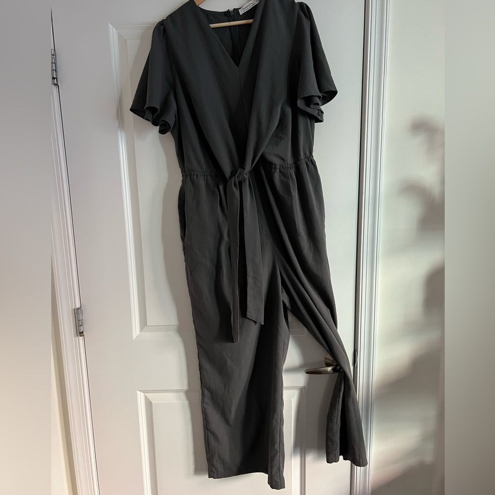 Amazon Charcoal Wrap Jumpsuit
